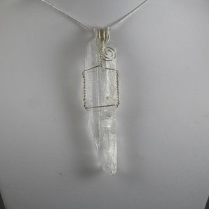 Lemurian Root Crystal Wrapped in sterling silver